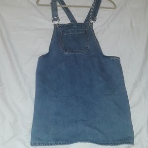 Denim overall dress